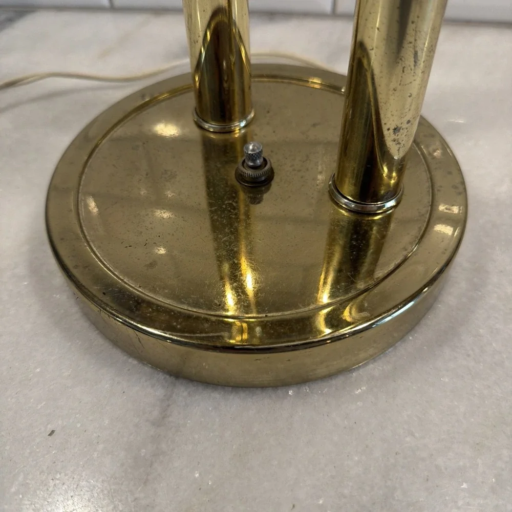 MCM‎ Hollywood Regency Brass/black Adjustable Lamp Frederick Cooper Style ES0001